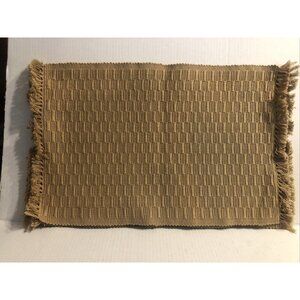 Tan Placemats Cotton Set of 4 ~Basic Neutral Minimal Beige Country Kitchen